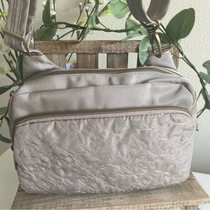 MAGELLAN’S RFID EMBROIDERED CROSSBODY BAG